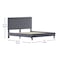 Flash Furniture Roxbury King Platform Bed, Light Gray SL-BK5-K-LG-GG - alternate 2